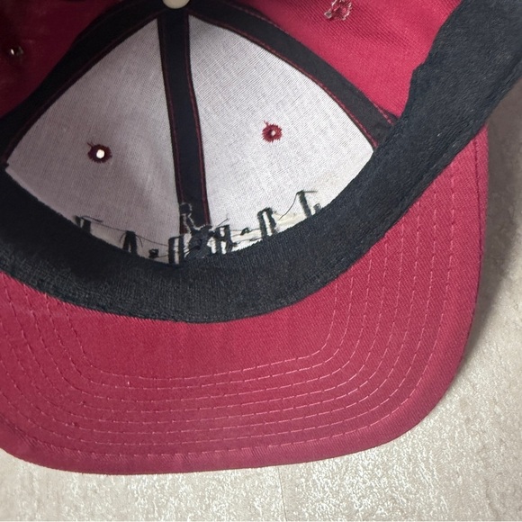 Vintage 90's Nike Air Jordan hat Maroon Cap with Black Jumpman Jordan - Picture 6 of 8